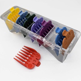ZEROKIWI - Peines de guía para cortar el pelo, 8 paquetes de peines de guía de corte, 8 longitudes y 8 colores aleatorios, accesorios de 1/8 a 1 pulgada, solo para cortapelos estándar Wahl de tamaño completo