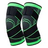 J.H. Company Par De Rodillera Deporte Elastica Compresion Ajustable Jb-76 Color Verde / Xl