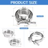 SUPAWAY V-Band Clamp + Flanges Diameter 50.8 mm (2.0 Inch)