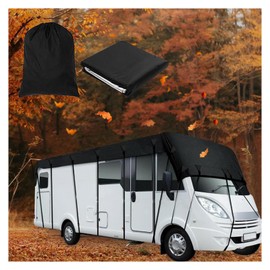 HFKJway Trailer Cover - 210D Oxford Cloth Class C Rv Cover - Foldable Storage, Easy to Clean - Black - 8.5m3m