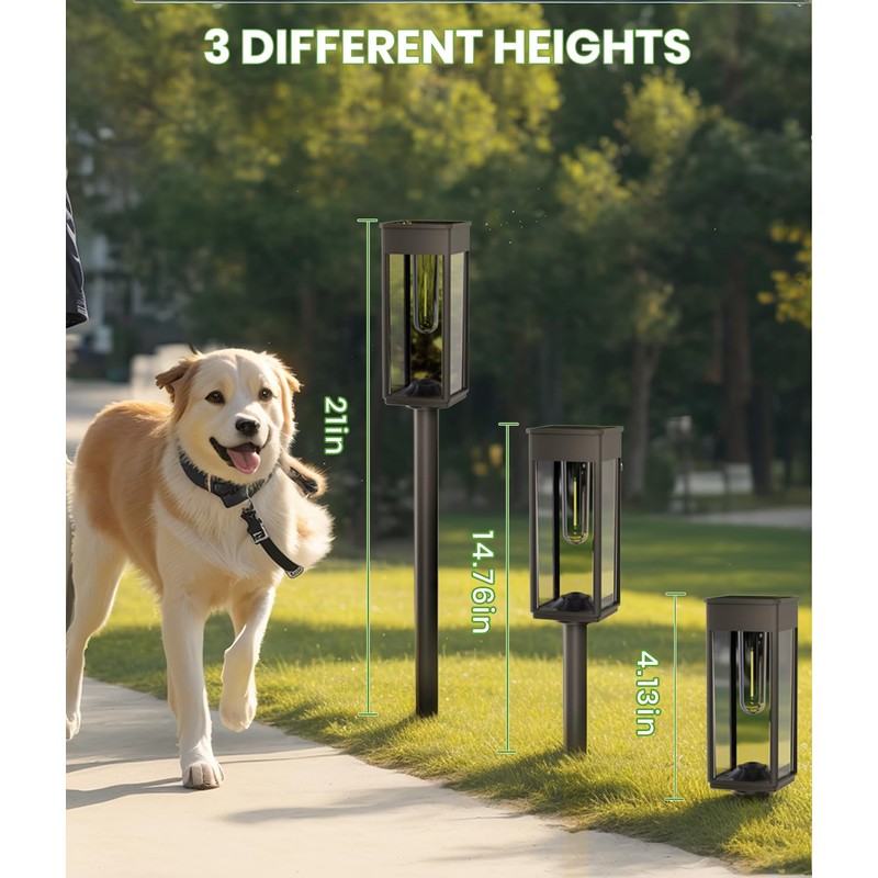 BITPOTT Bright Solar Pathway Lights Outdoor Waterproof IP65, 8 Pack