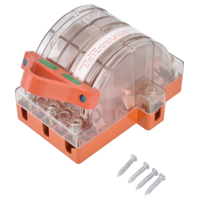 Disconnect Knife Switch Full Copper Transparent Shell 3 Pole Double