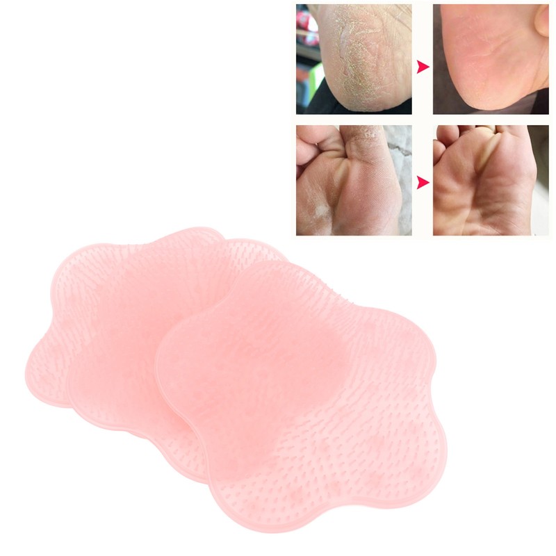 3PCS Shower Foot and Back Scrubber Silicone Wall Mounted Bath