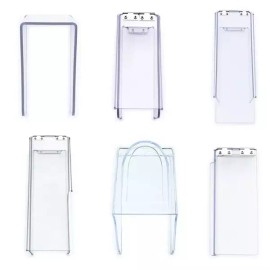 HyunGwan 현관 도어락 초슬림 커버 차단 투명 자외선 방수 [L. 유리문 F1807 왼쪽] Ultra-Slim Door Lock Cover Transparent UV Waterproof [L. Glass Door F1807 Left]