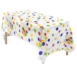 Dokpav 2Pcs Mantels Rectangular, Mantele Desechables, Manteles de Plástico, Mantele de Fiesta de Cumpleaños137x274cm, Manteles de Mesa de Fiesta para Cumpleaños, Boda, Aniversario,Baby Shower