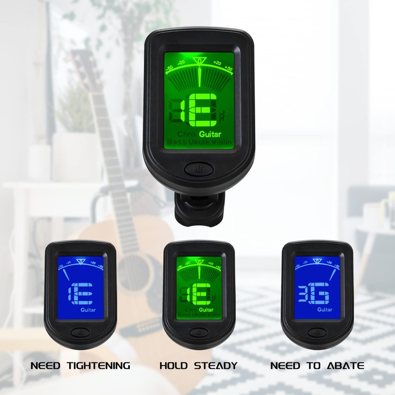 1 Piece Guitar Tuner, Guitar Capo, Electronic Tuner, Musical Instrument