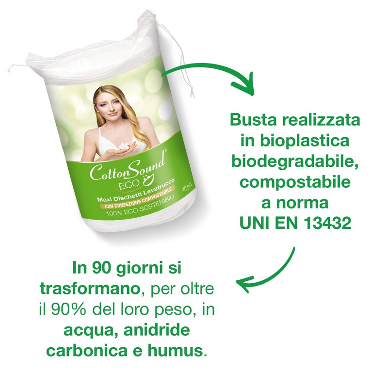 COTTON SOUND ECO Maxi Dischetti Struccanti 1 confezione x 40