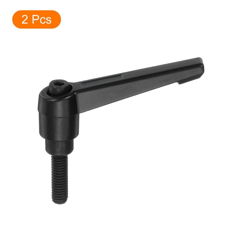 sourcing map 2Pcs M6 x 20mm Adjustable Knobs Handle Male
