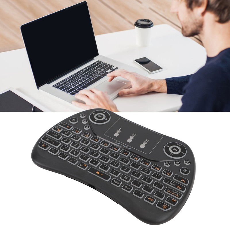 Mini Wireless Keyboard Touchpad Combo ABS Rechargeable Portable Remote Control