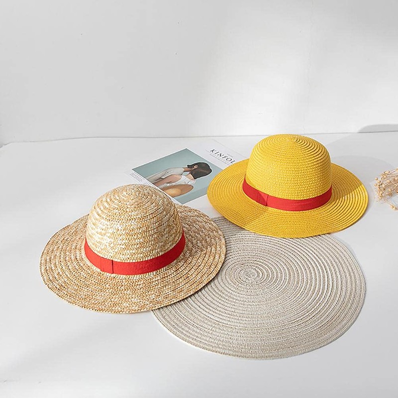 Sombrero de paja Luffy de una pieza BeisDirect, protector solar,