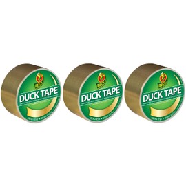 Duck Brand 280748 Color Duct Tape, Metallic Gold, 1.88 Inches x 10 Yards Each Roll, 3 Rolls