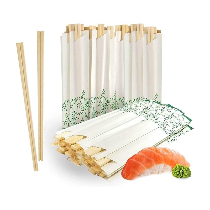 80 Pairs Wooden Chopsticks I Solid No Splinter Smooth Sturdy