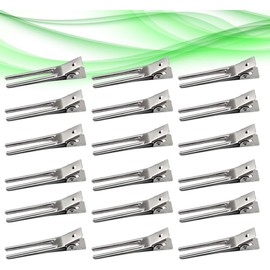 50 Piezas Pinza Pelo de Hierro, Doble Horquilla, 4.5cm, Plata Hecha a Mano para Peinados Profesionales y Permanentes, Abre Fácil, Sujeta Firme, sin Marcas
