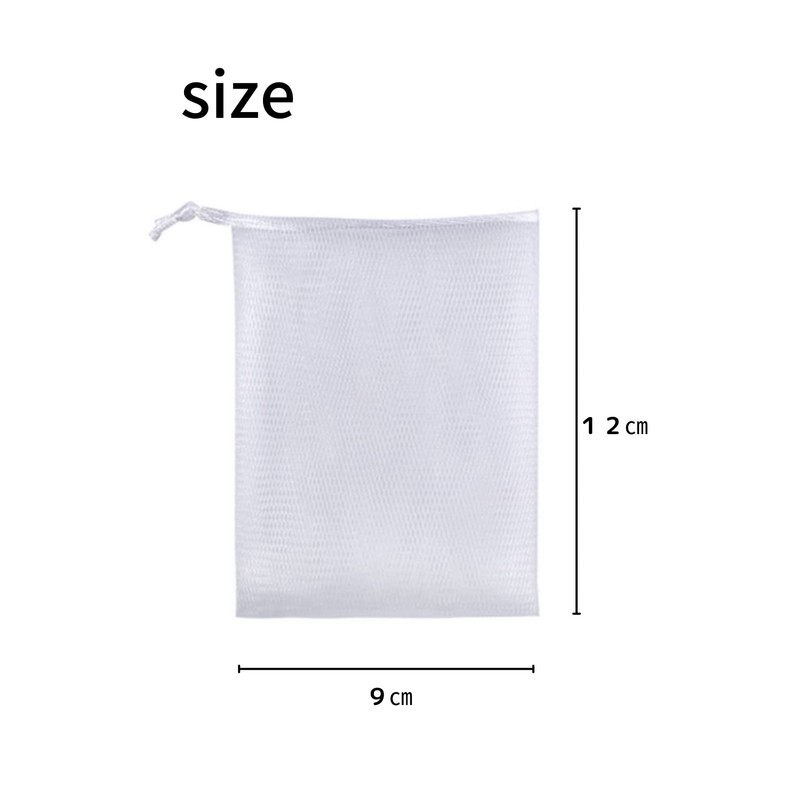 ARROWWAY Whisk Net, Soap Holder, Net, Drawstring Bag, Mesh, Set