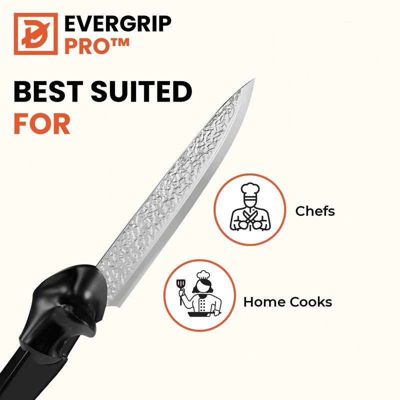 EverGrip Pro Chef Knife 8 Inch, High Carbon Stainless Steel