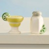 CRACKER BARREL MINI MARGARITA GLASS WITH LIME WEDGE SALT &