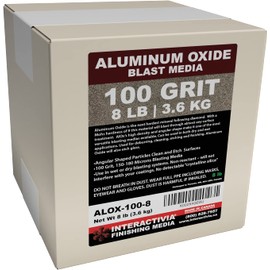 #100 Aluminum Oxide - 8 LBS - Medium Sand Blasting Abrasive Media for Blasting Cabinet and Blasting Guns.