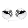 Unbranded Chrome Front Axle Nut Covers For Harley Dyna Electra