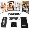 FEISEDY Women's Men's Sunglasses, Wellington Shape, Square, Retro, UV400, UV