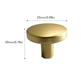 MVPACKEEY 10Pcs Round Cabinet Knobs Drawer Knobs Gold Drawer Knobs Kitchen Cabinet Knobs Dresser Handles Pulls Cupboard Knobs Single Hole Cabinet Pulls for Drawer Wardrobe Cupboard Decoration