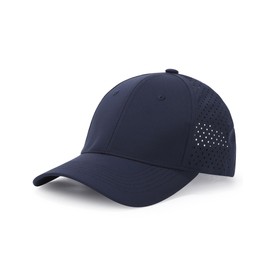 WELROG Adjustable Baseball Cap for Women & Men - Breathable Unisex Ponytail Hat with Adjustable Strap, Outdoor Sports Sun Hat Navy Blue
