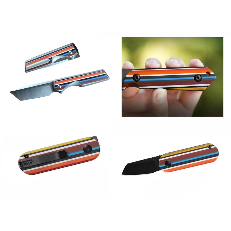 G10 Multi-Color Scales Knife Handle Grips Material (Mixed Colors)