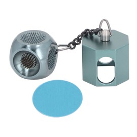 Billiard Chalk Holder Aluminum Alloy Portable Magnetic Pool Cue Chalk Holder for Accessory Blackish Green