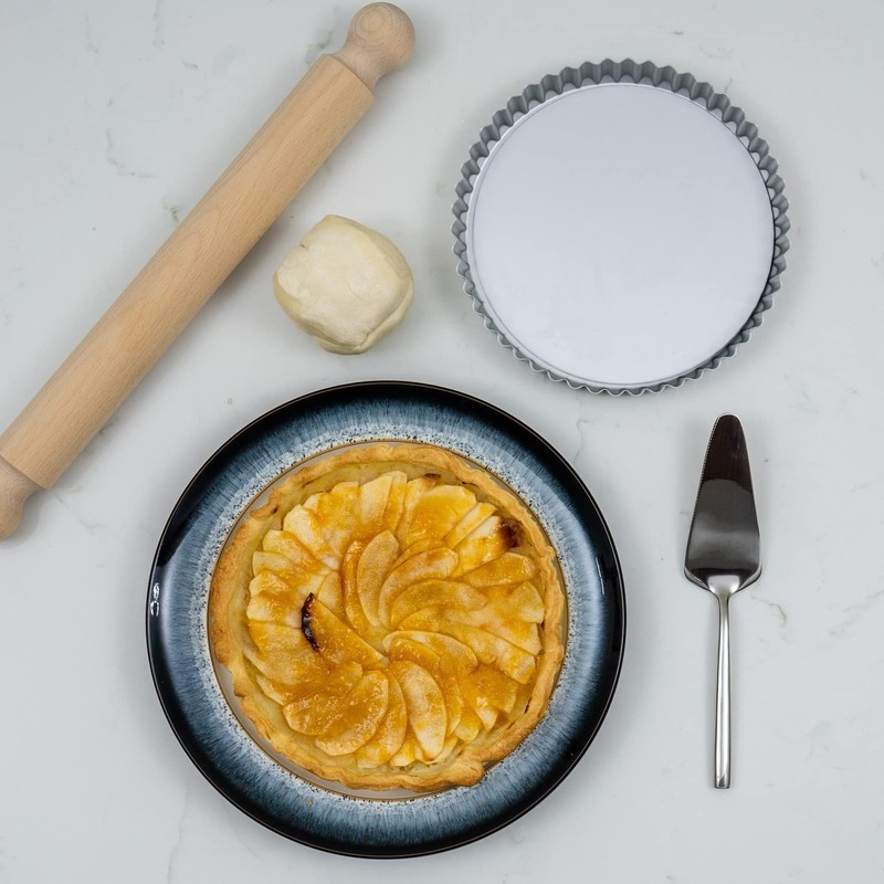 Mermaid Samuel Groves 1817 Fluted Flan Silver Anodised Loose Base