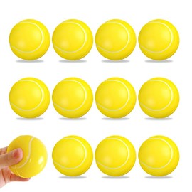 YANGUN 12 Pcs Foam Balls, Soft Foam Sponge Sports Balls, Sponge Balls, Foam Tennis balls, Mini Soft Play Tennis Balls for Kids Boys & Girls And Adults 60 mm (Tennis)