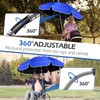 QTREE intelligence 48.8 inch Large Beach Umbrella with Clamp Sun