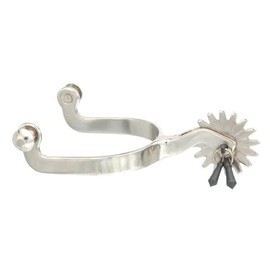 Tough 1 Kelly Silver Star Jingle Bob Spurs, Chrome Plated