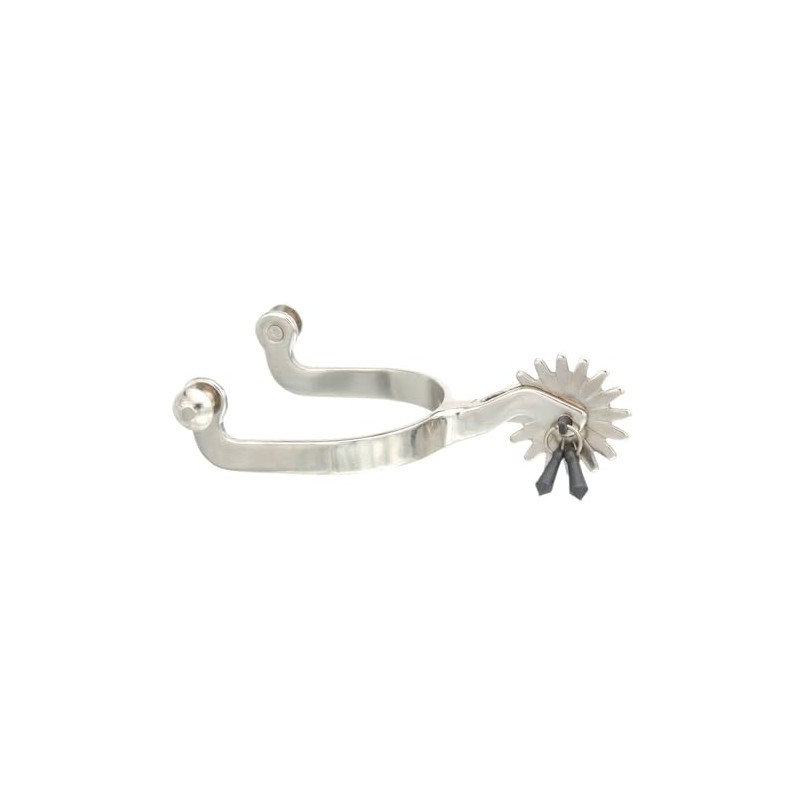 Tough 1 Kelly Silver Star Jingle Bob Spurs, Chrome Plated