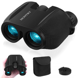 Hontry Binoculars for Adults and Children, Compact Binoculars 10 x 25 for Bird Watching, Theatre and Concerts, Hunting and Sports Games