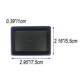 100 pcs Mini 2.95"x2.16" Dipping Sauce Dishes, Plastic Disposable Rectangular Black Soy Sauce Plate Set, Condiment Serving tray, Seasoning Platter, Appetizer Bowel -for Sushi Mustard Vinegar Soy BBQ