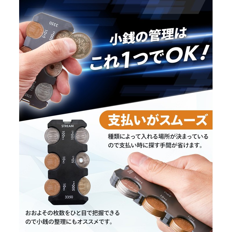 Stream Coin Holder 2 Coin Purses (No Slots) Coin Purse,