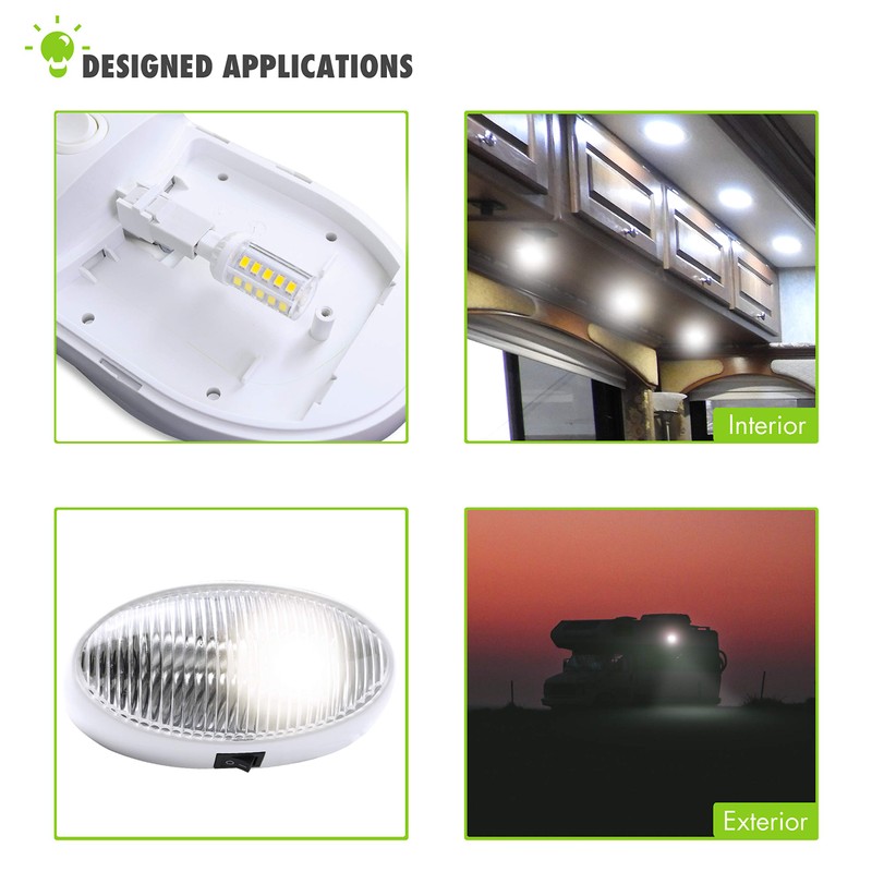 Leisure LED 2 Pack RV LED Light Bulbs 450LM Cool