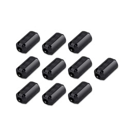 YFFSFDC Ferrite Core Noise Filter, Hinged, Inner Diameter 0.14 inch (3.5 mm), Power Wire, High Frequency Noise Filter, Patchin Core, Noise Cancellation, Black, Pack of 10