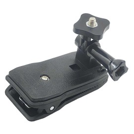 Backpack Fast Clip Clamp Mount with 1/4 Screw for Insta360 X5/X4 for Gopro Hero 13, 12, 11, 10, 9, 8, 7, 6, 5, 4, Session, 3+, 3, 2, 1, Hero (2018) for DJI Osmo and Other Action Cameras