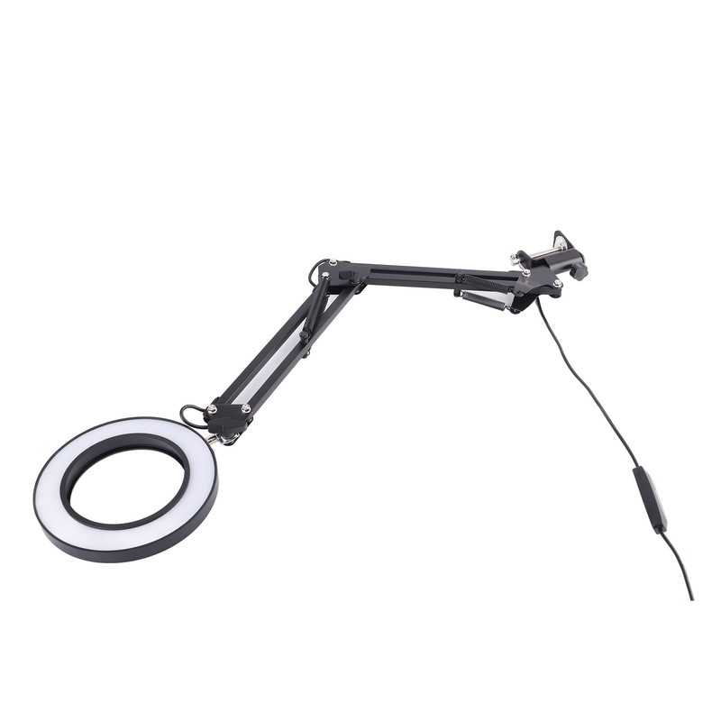 Foldable Eyecare Table Lamp Flexible Swing Arm Clamp Mount Lamp