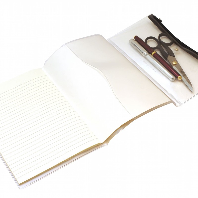 Daigo N1855 Notebook Cover with Pen Case, A5 Compatible, PVC,