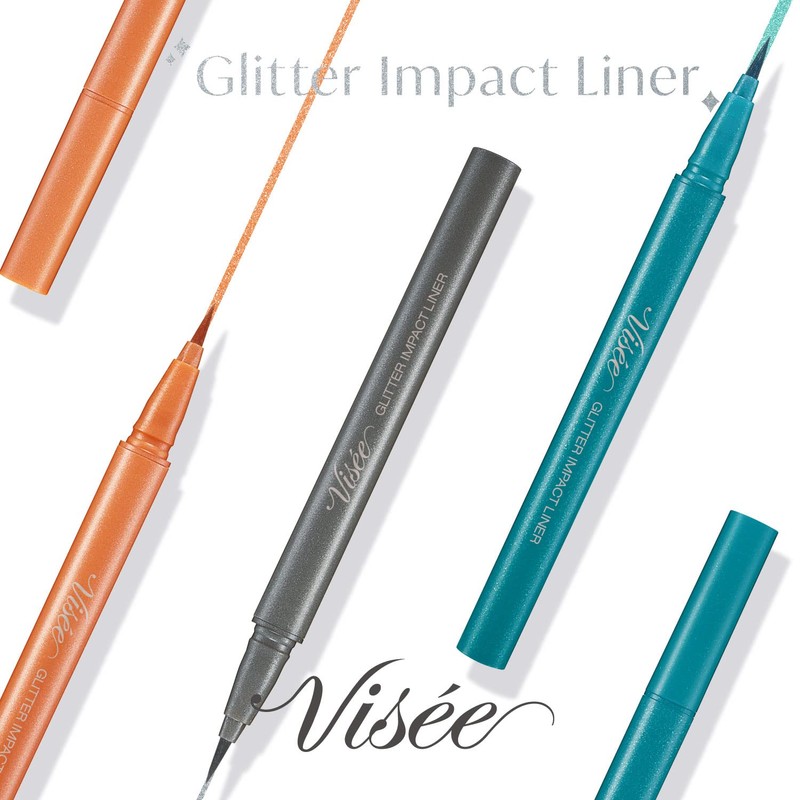 Visee Riche BL910 Glitter Impact Liner, Emerald Blue, 0.01 fl