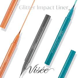 Visee Riche BL910 Glitter Impact Liner, Emerald Blue, 0.01 fl oz (0.4 ml)