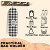CQM Black White Buffalo Check Plaid Plastic Bag Holder for