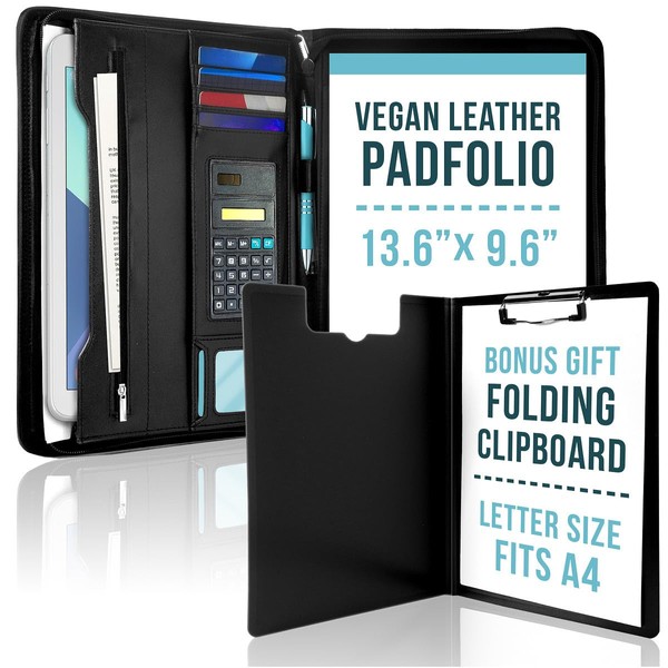 Generic Premium Leather Portfolio Folder Set, Professional Padfolio for Women