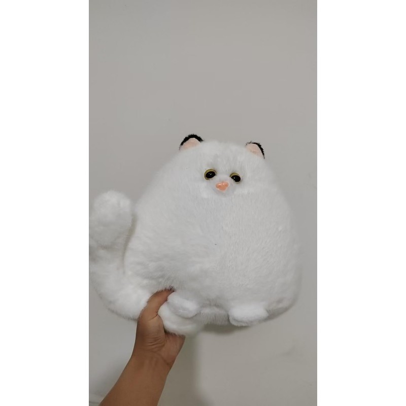 White Cat Stuffed Animals Pillow Cute Decorative Pillows for Bed