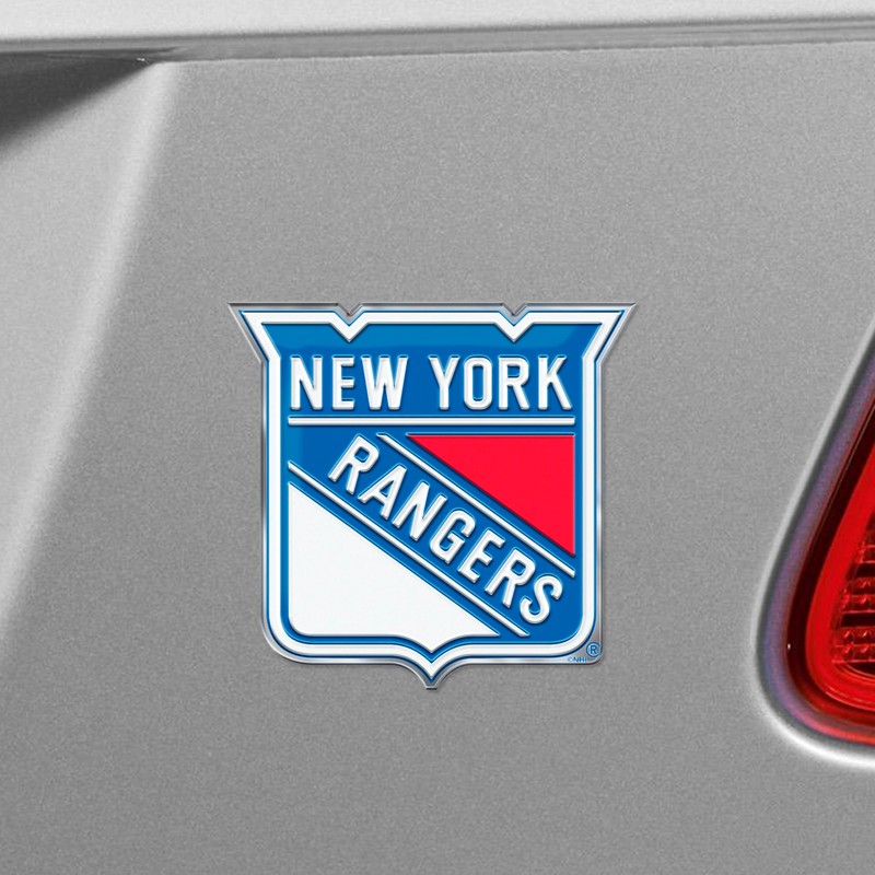 FANMATS 60495 New York Rangers Heavy Duty Aluminum Embossed Color