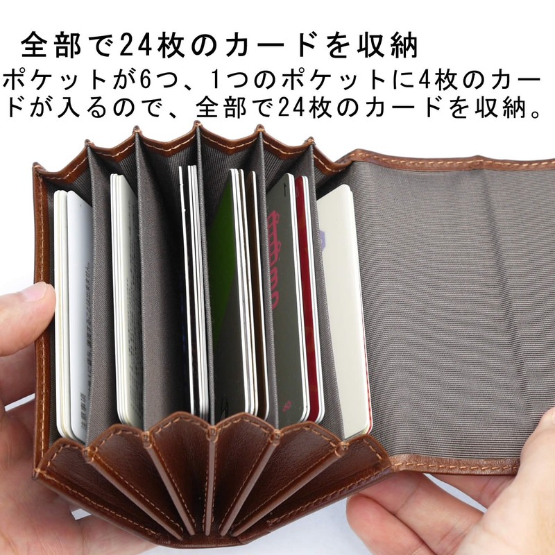 Leather FACTORY Leather Craftsman Governor Card Case, Large Capacity, Men's,
