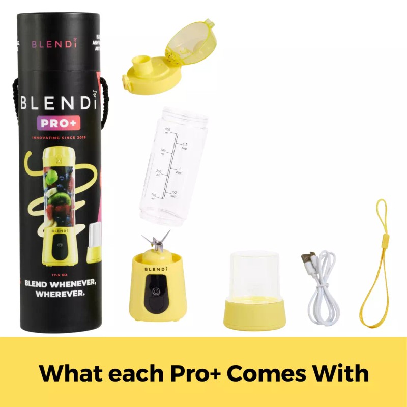 Blendi Pro Plus Black Portable Personal Blender - Yellow