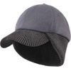 Mens Wool Winter Baseball Cap with Warmer Earflap Outdoor Beanie