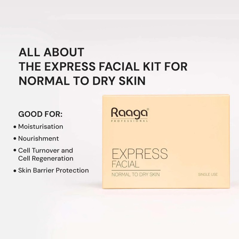 Raaga Professional Express Single Use Facial Kit | For Dry,